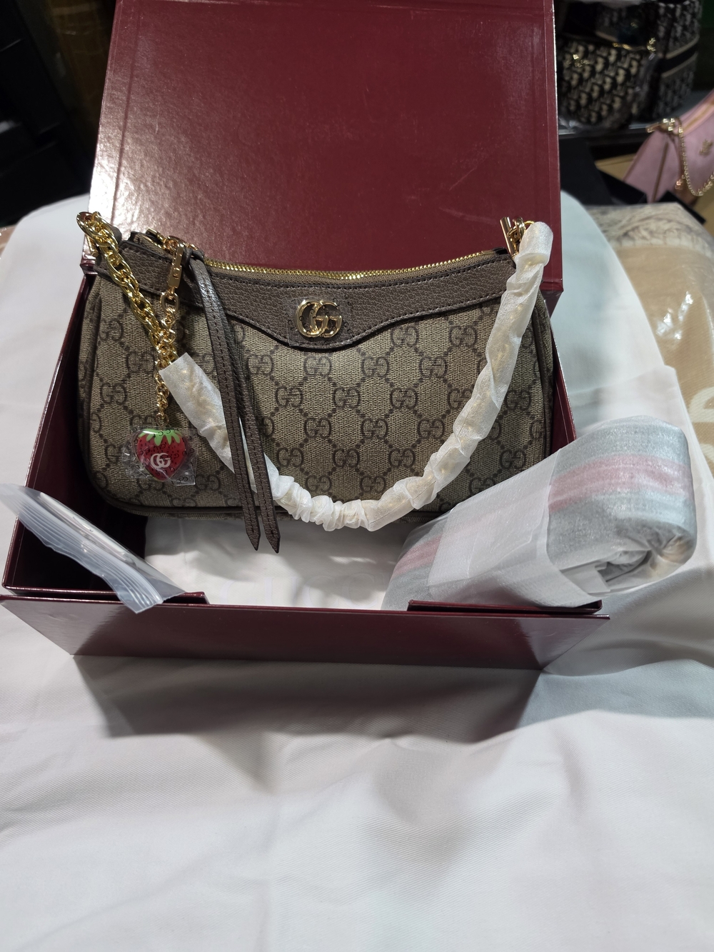 Elegant Crossbody & Shoulder Bag with Gold Hardware